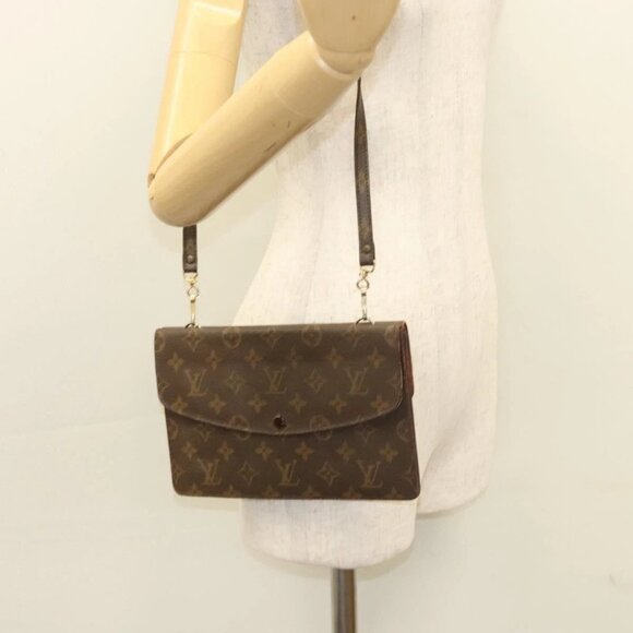 LOUIS VUITTON Monogram Double Rabat Shoulder Bag M51815 LV Auth BA1071 - Picture 14 of 16